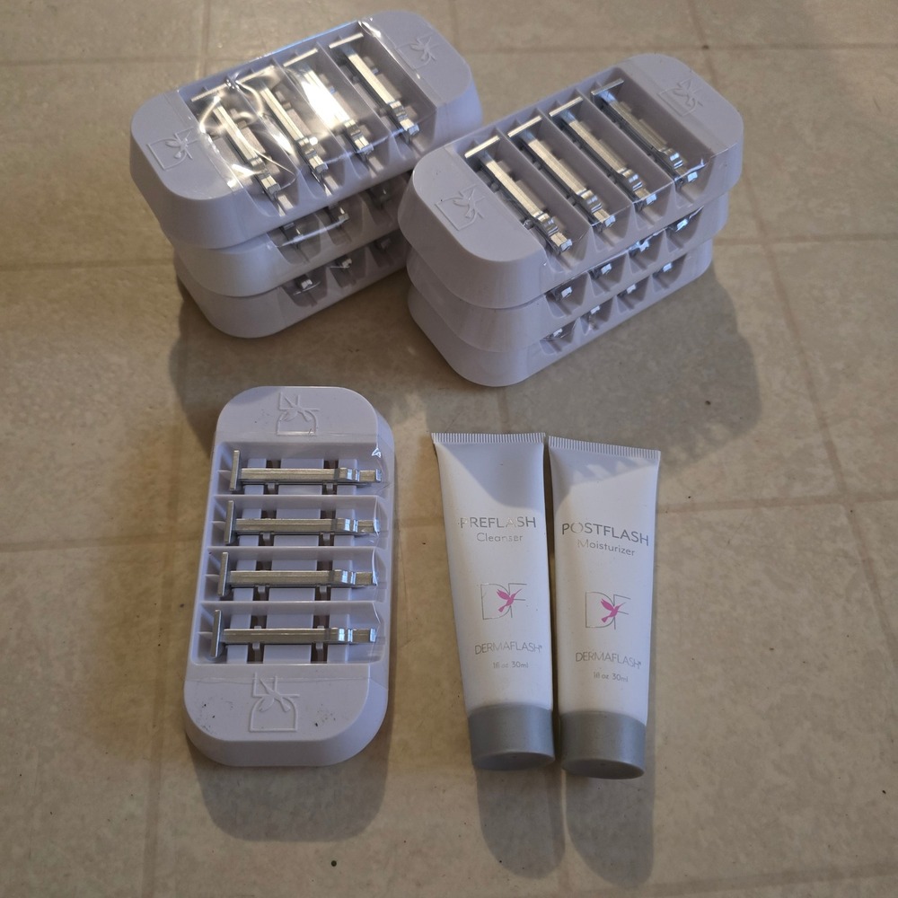 Dermaflash Essentials Refill Kit 32 Edges Preflash Postflash Set White New